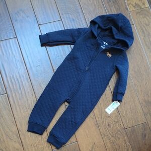 Carter's Dark Blue Quilted Footie
